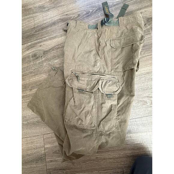 Abercrombie Fitch Pants Men M Green VTG 90s Y2K Paratrooper Baggy Cargo Wide Leg - Picture 6 of 14